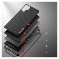 Dux Ducis Fino case covered with nylon material for Samsung Galaxy A03s black