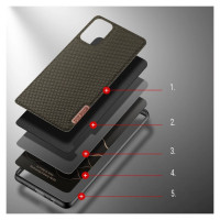 Dux Ducis Fino case covered with nylon material for Samsung Galaxy A03s green
