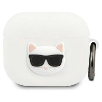 Karl Lagerfeld KLACA3SILCHWH AirPods 3 cover biały/white Silicone Choupette