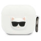 Karl Lagerfeld KLACA3SILCHWH AirPods 3 cover biały/white Silicone Choupette