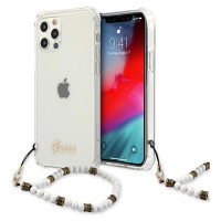 Guess GUHCP12LKPSWH iPhone 12 Pro Max 6.7" Transparent Hardcase White Pearl