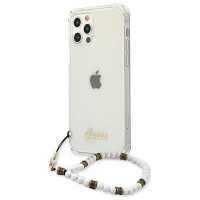 Guess GUHCP12LKPSWH iPhone 12 Pro Max 6.7" Transparent Hardcase White Pearl