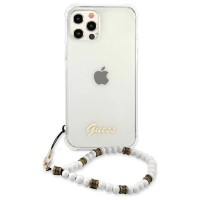 Guess GUHCP12LKPSWH iPhone 12 Pro Max 6.7" Transparent Hardcase White Pearl