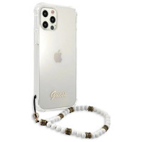 Guess GUHCP12LKPSWH iPhone 12 Pro Max 6.7" Transparent Hardcase White Pearl