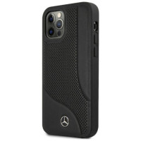 Mercedes MEHCP12LCDOBK iPhone 12 Pro Max 6,7" czarny/black hardcase Leather Perforated Area