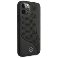 Mercedes MEHCP12LCDOBK iPhone 12 Pro Max 6,7" czarny/black hardcase Leather Perforated Area