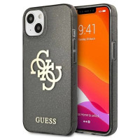 Guess GUHCP13SPCUGL4GBK iPhone 13 mini 5.4" black/black hard case Glitter 4G Big Logo
