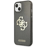 Guess GUHCP13SPCUGL4GBK iPhone 13 mini 5.4" black/black hard case Glitter 4G Big Logo