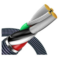 Baseus Crystal Shine Series cable USB cable for fast charging and data transfer USB Type A - Lightning 2.4A 2m black (CAJY000101)