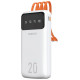 Dudao capacious powerbank with 3 built-in cables 20000mAh USB Type C + micro USB + Lightning white (Dudao K6Pro +)