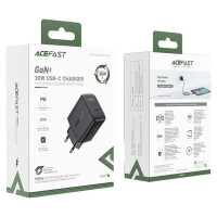 Acefast GaN USB Type-C 30W charger, PD, QC 3.0, AFC, FCP black (A21 black)