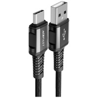 Acefast USB cable - USB Type C 1.2m, 3A black (C1-04 black)
