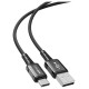 Acefast USB cable - USB Type C 1.2m, 3A black (C1-04 black)