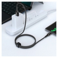 Acefast USB cable - USB Type C 1.2m, 3A black (C1-04 black)