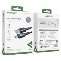 Acefast USB cable - USB Type C 1.2m, 3A black (C1-04 black)