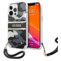 Guess GUHCP13LKCABBK iPhone 13 Pro / 13 6.1" black/black hardcase Camo Strap Collection