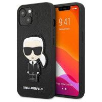 Karl Lagerfeld KLHCP13SOKPK iPhone 13 mini 5,4" czarny/black hardcase Saffiano Ikonik Karl`s Patch