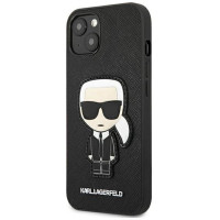Karl Lagerfeld KLHCP13SOKPK iPhone 13 mini 5,4" czarny/black hardcase Saffiano Ikonik Karl`s Patch
