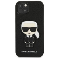 Karl Lagerfeld KLHCP13SOKPK iPhone 13 mini 5,4" czarny/black hardcase Saffiano Ikonik Karl`s Patch
