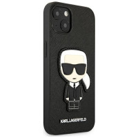 Karl Lagerfeld KLHCP13SOKPK iPhone 13 mini 5,4" czarny/black hardcase Saffiano Ikonik Karl`s Patch