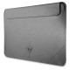 Guess Saffiano Triangle Logo case for a 16" laptop - silver