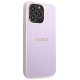Guess GUHCP13LPSASBPU iPhone 13 Pro / 13 6.1" purple/purple Saffiano Hot Stamp & Metal Logo