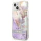 Guess GUHCP13SLFLSU iPhone 13 mini 5.4" purple/purple hardcase Flower Liquid Glitter