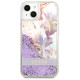 Guess GUHCP13SLFLSU iPhone 13 mini 5.4" purple/purple hardcase Flower Liquid Glitter