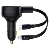 Baseus Enjoyment 2in1 car charger 30W black (CGTX000001)