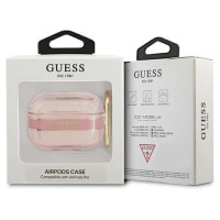 Guess GUAPHHTSP AirPods Pro cover pink/pink Strap Collection
