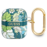 Guess GUA2HHFLN AirPods cover green/green Flower Strap Collection