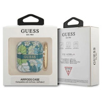 Guess GUA2HHFLN AirPods cover green/green Flower Strap Collection