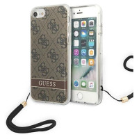 Guess GUOHCI8H4STW iPhone SE 2022 / SE 2020 / 7/ 8 brown/brown hardcase 4G Print Strap