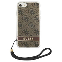 Guess GUOHCI8H4STW iPhone SE 2022 / SE 2020 / 7/ 8 brown/brown hardcase 4G Print Strap