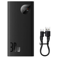 Baseus Adaman2 power bank with digital display 10000mAh 30W 2 x USB / 1x USB Type C Overseas Edition PD QC SCP black (PPAD040101)