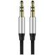 Baseus Yiven M30 stereo audio cable AUX 3.5 mm male mini jack 1.5 m silver-black (CAM30-CS1)