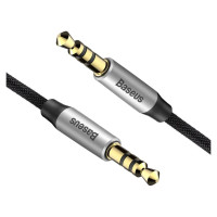 Baseus Yiven M30 stereo audio cable AUX 3.5 mm male mini jack 1.5 m silver-black (CAM30-CS1)