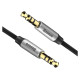 Baseus Yiven M30 stereo audio cable AUX 3.5 mm male mini jack 1.5 m silver-black (CAM30-CS1)