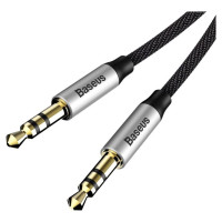 Baseus Yiven M30 stereo audio cable AUX 3.5 mm male mini jack 1.5 m silver-black (CAM30-CS1)