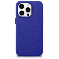 Icarer Litchi Premium Leather Case iPhone 14 Pro Magnetic Leather Case with MagSafe Dark Blue (WMI14220710-DB)