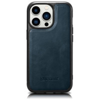 Icarer Leather Oil Wax case for iPhone 14 Pro Max leather case blue (WMI14220720-BU)