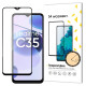 Wozinsky super tough Full Glue Full Glue Full Screen Tempered Glass with Case Friendly Realme C35 Black Frame