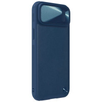 Nillkin CamShield Leather S Case iPhone 14 Plus case with camera cover blue