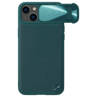 Nillkin CamShield Leather S Case iPhone 14 Plus case cover with camera cover green