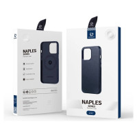Dux Ducis Naples case for iPhone 14 Plus magnetic leather case MagSafe blue