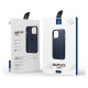 Dux Ducis Naples case for iPhone 14 Plus magnetic leather case MagSafe blue