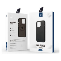 Dux Ducis Naples Case for iPhone 14 Pro Max Leather Cover (MagSafe Compatible) Dark Brown