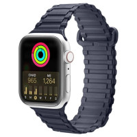 Dux Ducis Strap (Armor Version) Apple Watch Ultra, SE, 9, 8, 7, 6, 5, 4, 3, 2, 1 (49, 45, 44, 42 mm) Silicone Magnetic Band Bracelet Blue