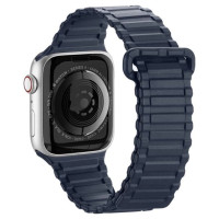 Dux Ducis Strap (Armor Version) Apple Watch Ultra, SE, 9, 8, 7, 6, 5, 4, 3, 2, 1 (49, 45, 44, 42 mm) Silicone Magnetic Band Bracelet Blue