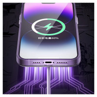Kingxbar PQY Geek Series magnetic case for iPhone 14 Plus MagSafe silver